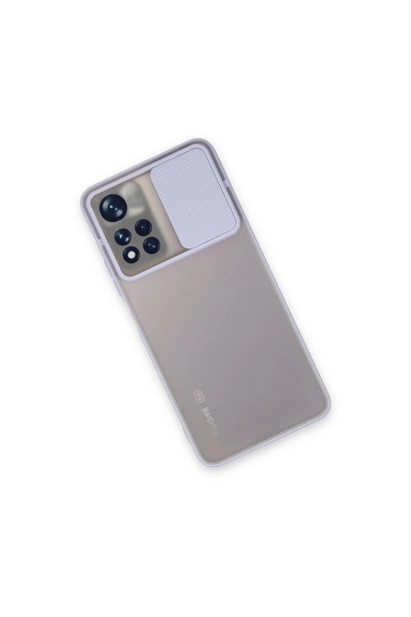 Evimdeyokyok Xiaomi Redmi Note 11 Pro Plus 5G Kılıf Palm Buzlu Kamera Sürgülü Silikon - Lila