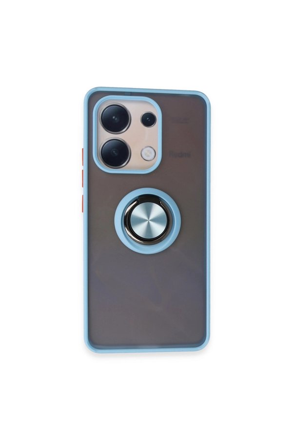 Evimdeyokyok Xiaomi Redmi Note 13 4G Kılıf Montreal Yüzüklü Silikon Kapak - Buz Mavi