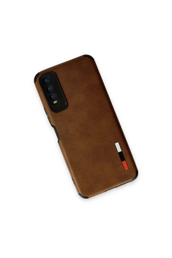 Evimdeyokyok Vivo Y11S Kılıf Loop Deri Silikon - Kahverengi