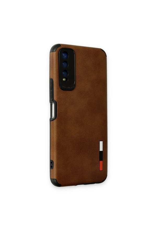 Evimdeyokyok Vivo Y11S Kılıf Loop Deri Silikon - Kahverengi