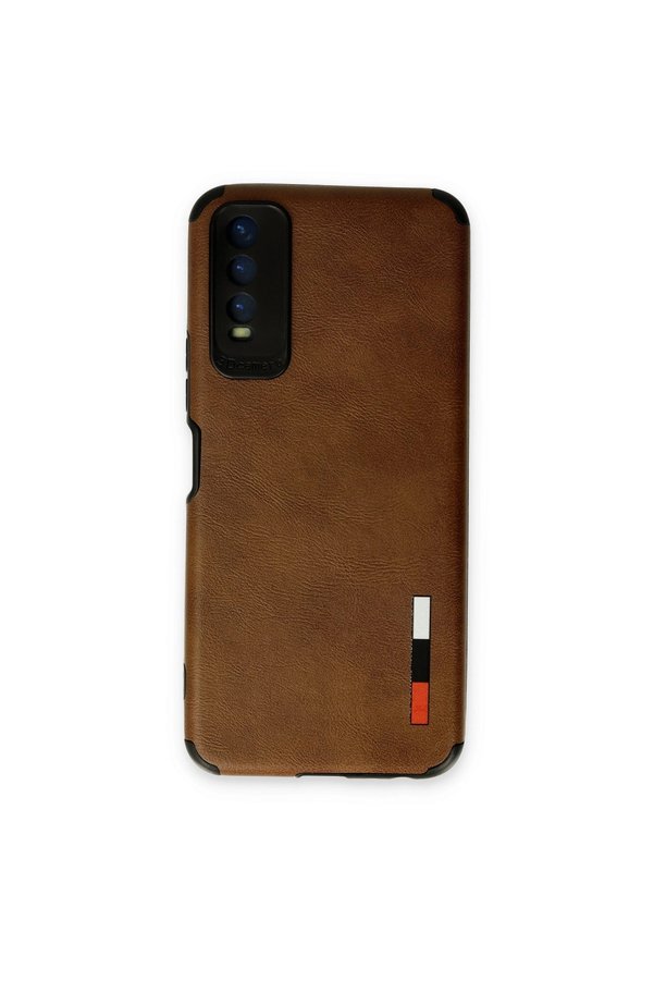 Evimdeyokyok Vivo Y11S Kılıf Loop Deri Silikon - Kahverengi