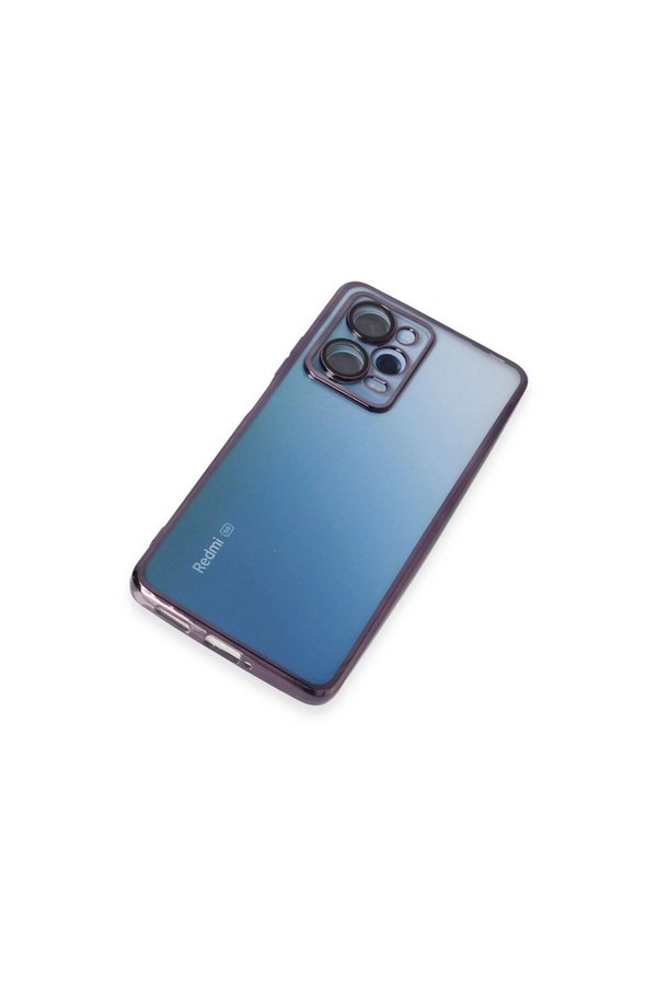 Ethab Ticaret Glb-Stl41414 Xiaomi Redmi Note 12 Pro 5G Kılıf Razer Lensli Silikon - Mor