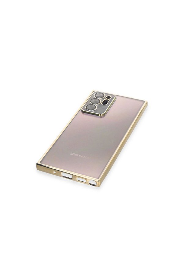 Ethab Ticaret Glb-Stl41414 Samsung Galaxy Note 20 Ultra Kılıf Razer Lensli Silikon - Gold
