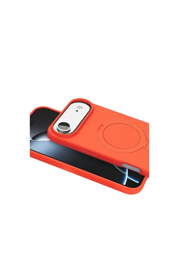 Ethab Ticaret Glb-Stl41414 İphone 17 Air Regal Magsafe Standlı Kapak - Turuncu
