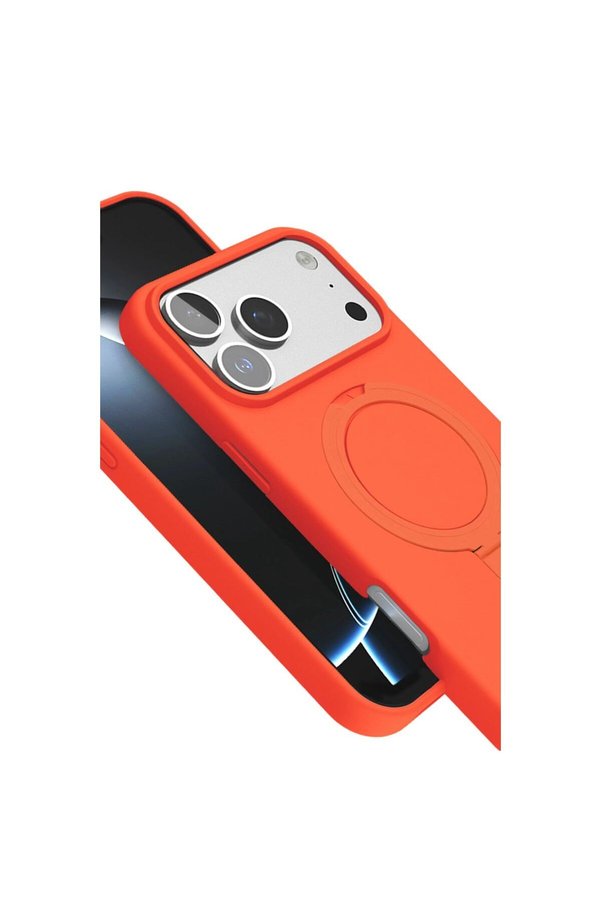Ethab Ticaret Glb-Stl41414 İphone 17 Pro Max Regal Magsafe Standlı Kapak - Turuncu