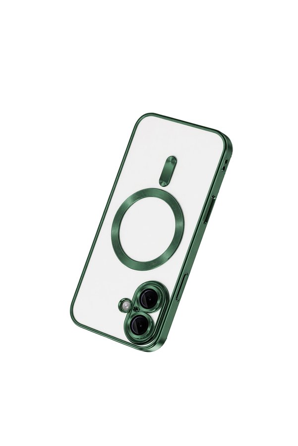 Evi̇mdeyokyok Apple İphone 16 Kılıf Kross Magneti̇csafe Kapak - Koyu Yeşi̇l