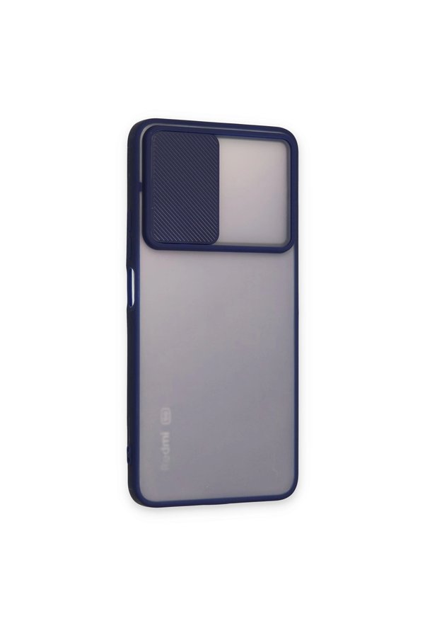 Evimdeyokyok Xiaomi Redmi Note 11T Kılıf Palm Buzlu Kamera Sürgülü Silikon - Lacivert