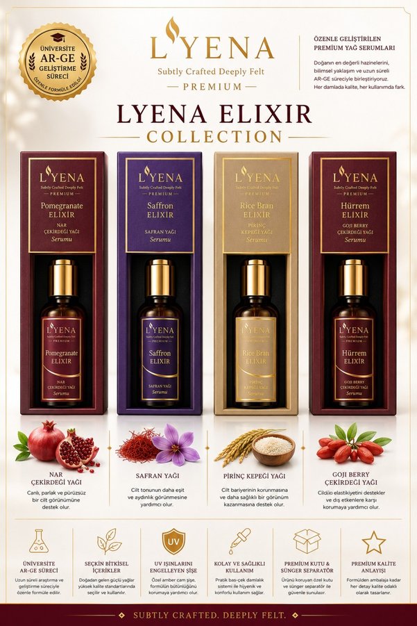 Lyena Premium Saffron Elixir Safran Yağı Cilt Bakım Serumu 50 Ml – Canlı Ve Parlak Görünüm Destekleyici Serum