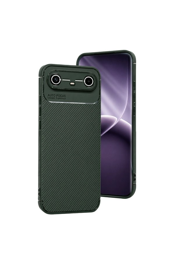 Evimdeyokyok Tecno Spark Slim 5G Auto Focus Karbon Kapak - Koyu Yeşil
