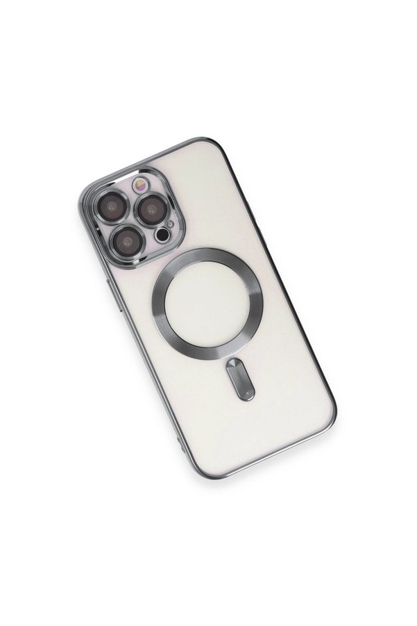 Evi̇mdeyokyok Apple İphone 15 Pro Max Kılıf Kross Magneti̇csafe Kapak - Ti̇tan Gri̇