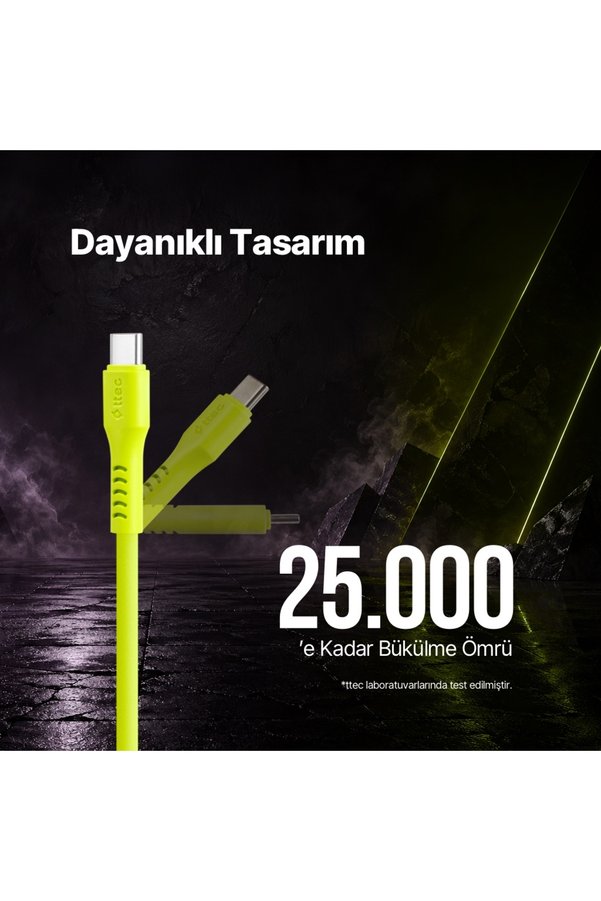 Ttec Usb-C - Usb-C 120Cm 60W Pd/Qc Hızlı Şarj/Data Kablosu - 2Dk59
