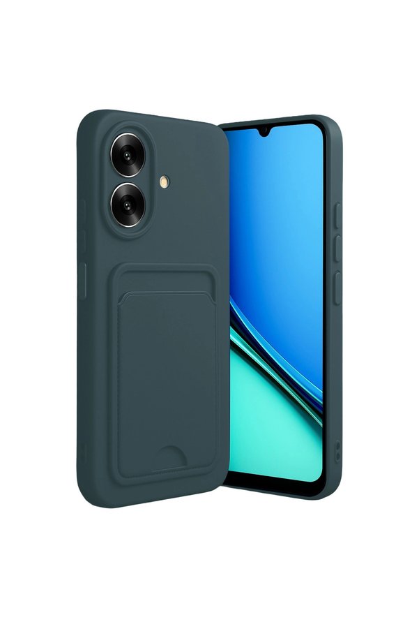 Evimdeyokyok Realme Note 60 Kelvin Kartvizitli Silikon - Koyu Yeşil
