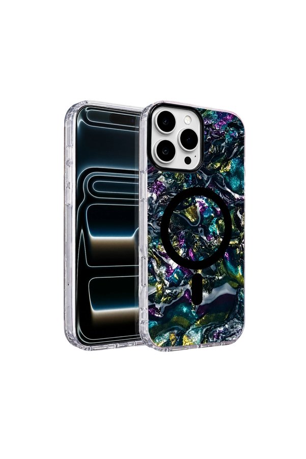 Evimdeyokyok Onegif Apple İphone 16 Pro Max Mila Dalgalı Magsafe Kapak - Lacivert