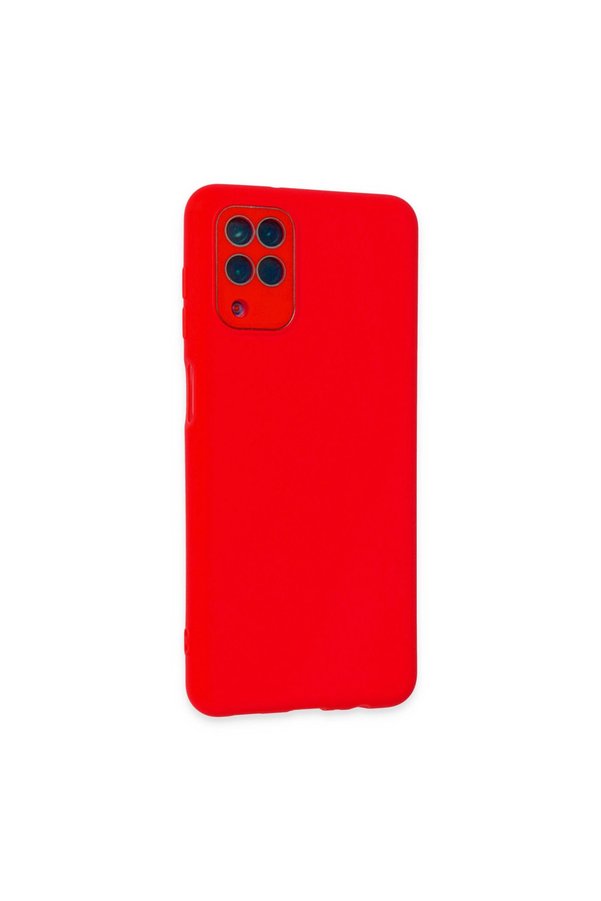 Evimdeyokyok Samsung Galaxy A22 Kılıf Lansman Glass Kapak - Kırmızı