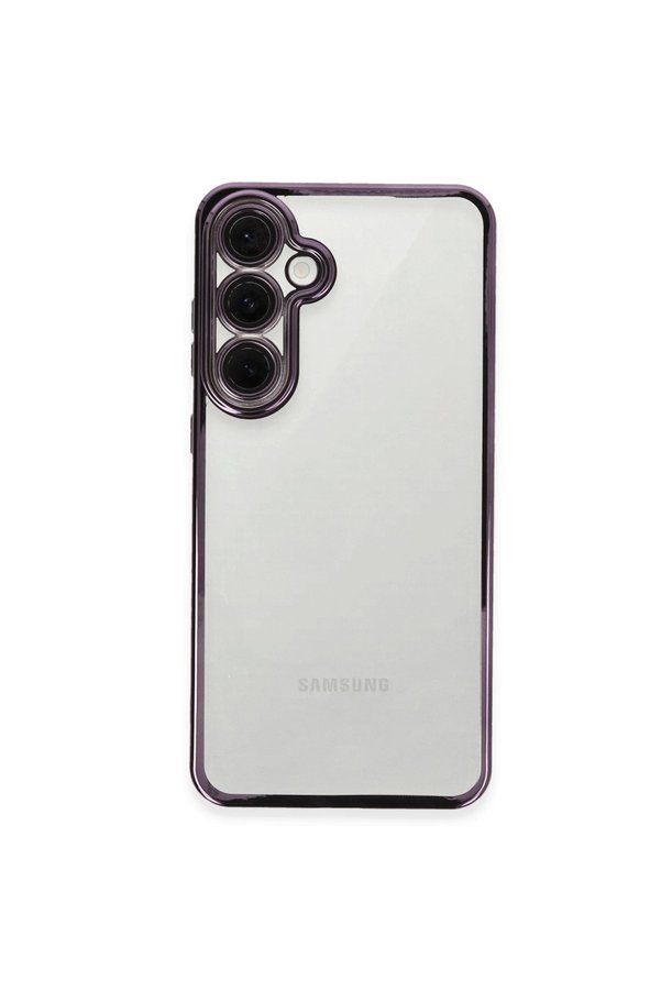Evimdeyokyok Samsung Galaxy S24 Fe Kılıf Razer Lensli Silikon - Mor