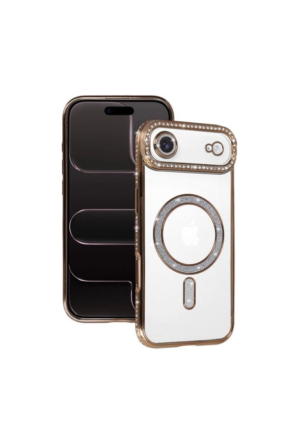 Ethab Ticaret Glb-Stl41414 İphone 17 Air Joke Simli Magneticsafe Kılıf - Gold