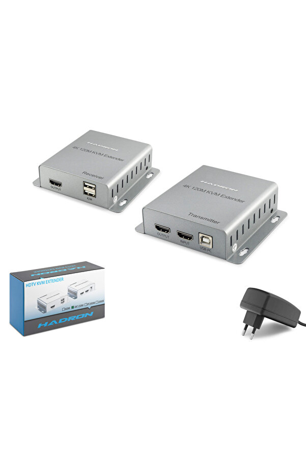 Evimdeyokyok Hdmi Kvm Extender 4K Loop-Out 120 M - Gümüş Hdx1363