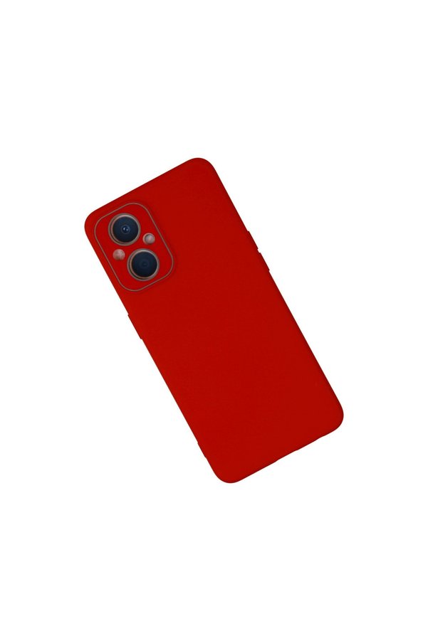 Evimdeyokyok Oppo Reno 7 Lite Kılıf Lansman Glass Kapak - Kırmızı