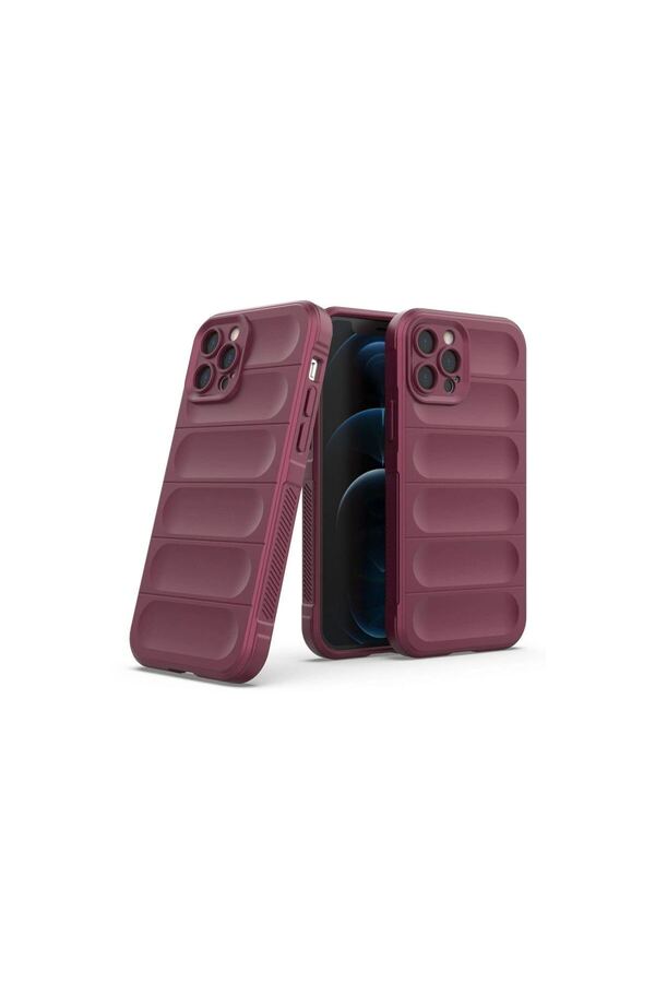 Ethab Ticaret Glb-Stl41414 İphone 12 Pro Kılıf Optimum Silikon - Bordo