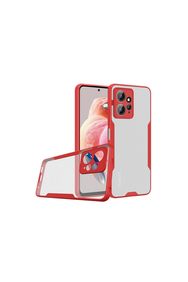 Evimdeyokyok Xiaomi Redmi Note 12 4G Kılıf Platin Silikon - Kırmızı