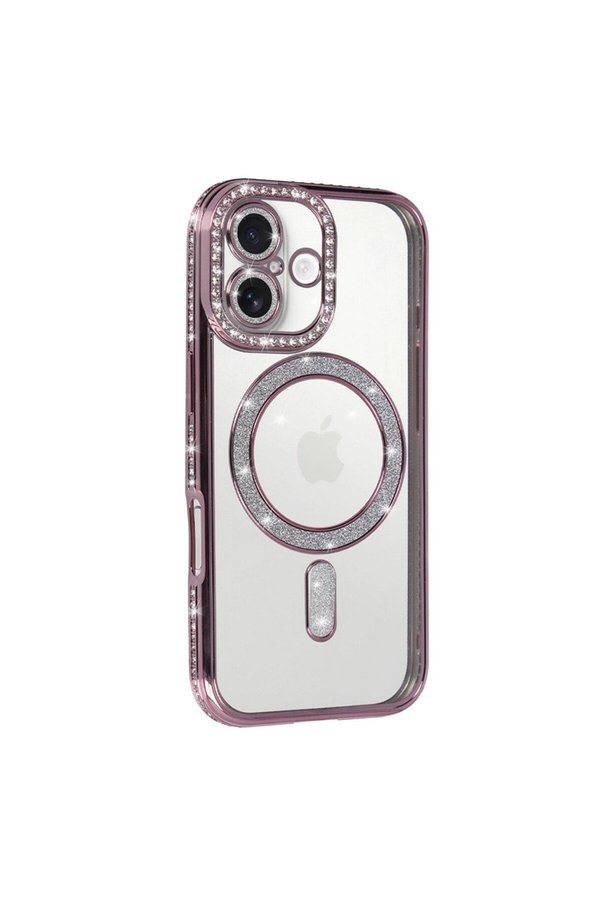 Ethab Ticaret Glb-Stl41414 Apple İphone 17 Joke Simli Magneticsafe Kılıf - Pembe