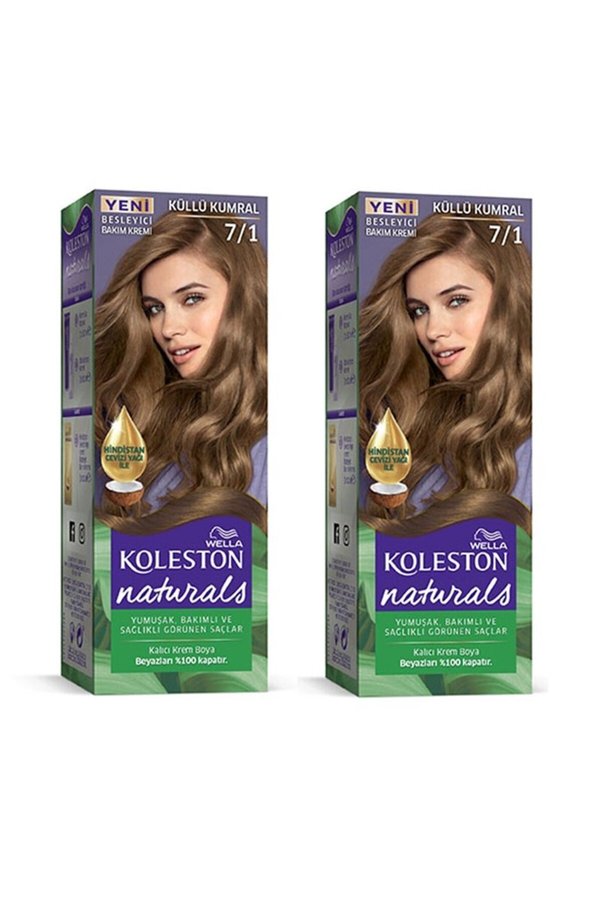Ethab Ticaret Glb-Stl41414 Naturals Saç Boyası Küllü Kumral 7/1 2X Paket