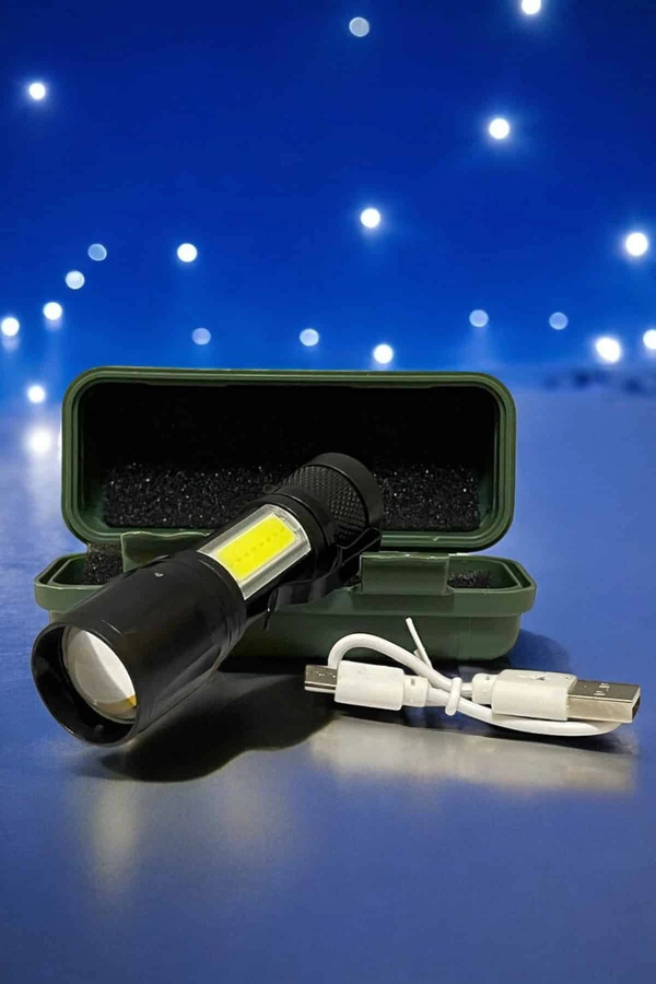 Home El Feneri Led Usb Şarjlı Zoom Mini Led Işık Acil Durum Feneri