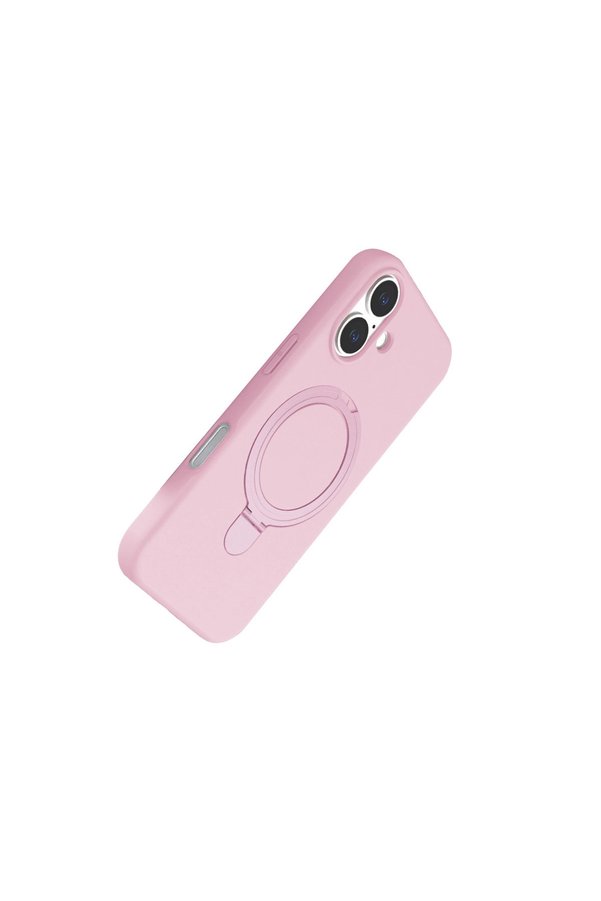 Evi̇mdeyokyok Apple İphone 16 Plus Regal Magsafe Standlı Kapak - Açık Pembe