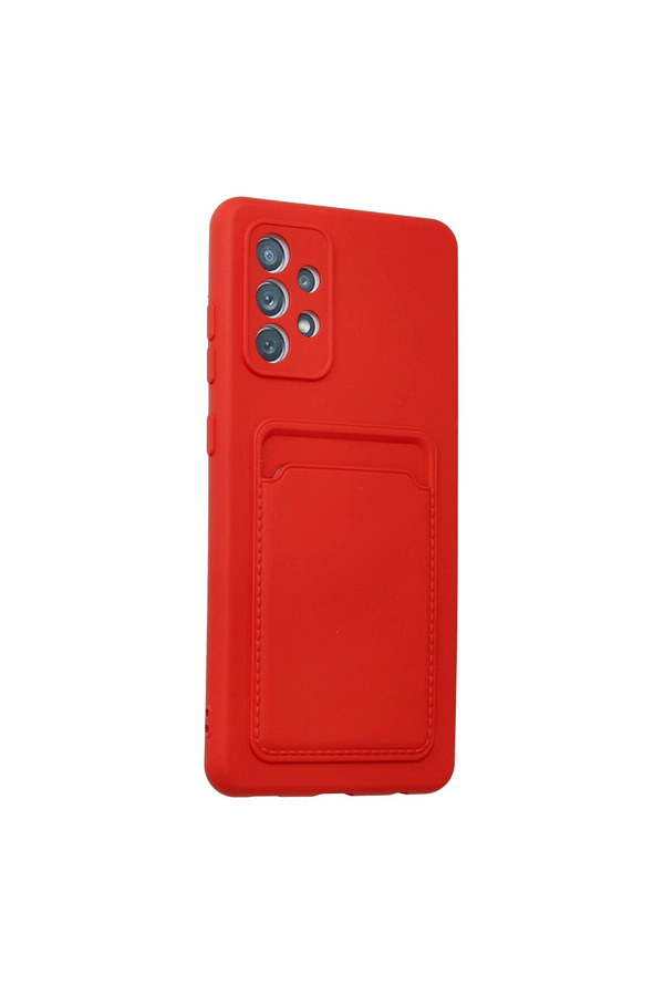 Evi̇mdeyokyok Samsung Galaxy A32 Kılıf Kelvi̇n Kartvi̇zi̇tli̇ Si̇li̇kon - Kırmızı