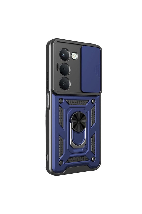 Evi̇mdeyokyok Xi̇aomi̇ Redmi̇ 15 4G Pars Lens Yüzüklü Si̇li̇kon - Laci̇vert