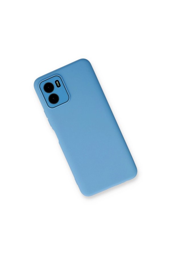 Evimdeyokyok Vivo Y15S Kılıf Lansman Glass Kapak - Mavi