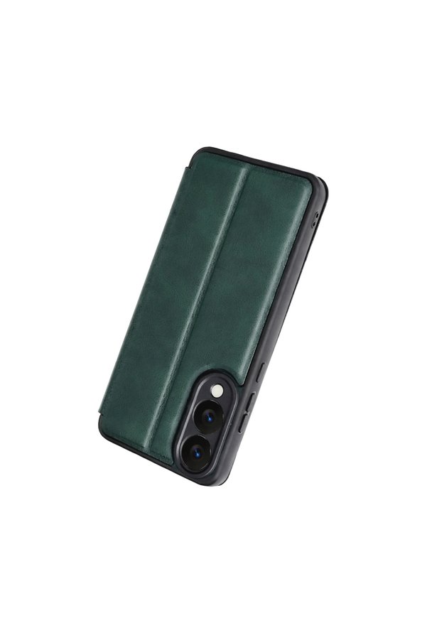 Evi̇mdeyokyok Samsung Galaxy S25 Edge Fli̇p Cover - Koyu Yeşi̇l