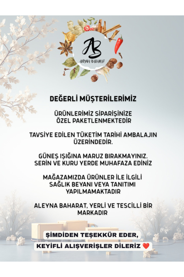 Aleyna Baharat Yedi Dükkan Süprüntüsü 160 G (Bereket & Nazar Tütsüsü)
