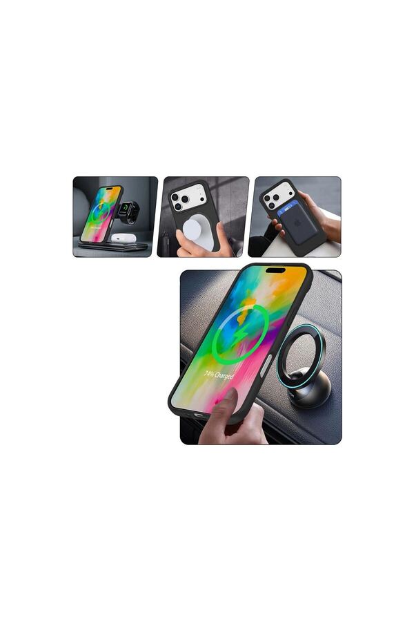 Ethab Ticaret Glb-Stl41414 İphone 17 Pro Regal Magsafe Standlı Kapak - Yeşil