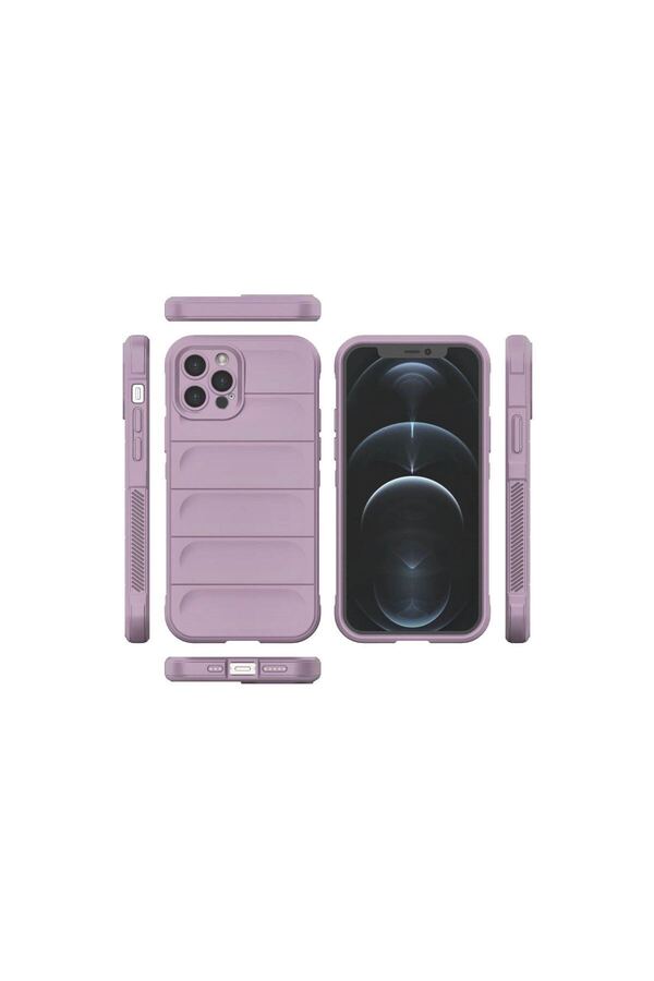 Ethab Ticaret Glb-Stl41414 İphone 12 Pro Kılıf Optimum Silikon - Mor