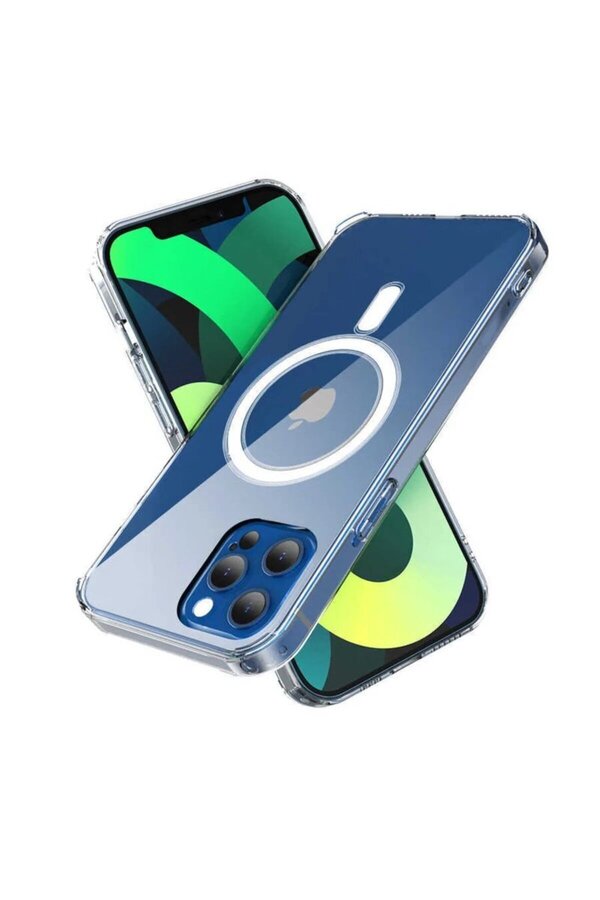 Ethab Ticaret Glb-Stl41414 Iphone 14 Pro Kılıf Kamera Lens Korumalı Magsafe Destekli Şeffaf Darbe Emici Sert Kapak