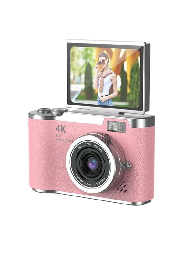 Evimdeyokyok 4K Dijital Retro Video Kamera 48Mp 18X Zoom Flaşlı (32Gb) Kart Dijital Vlog Fotoğraf Makinesi Türkçe