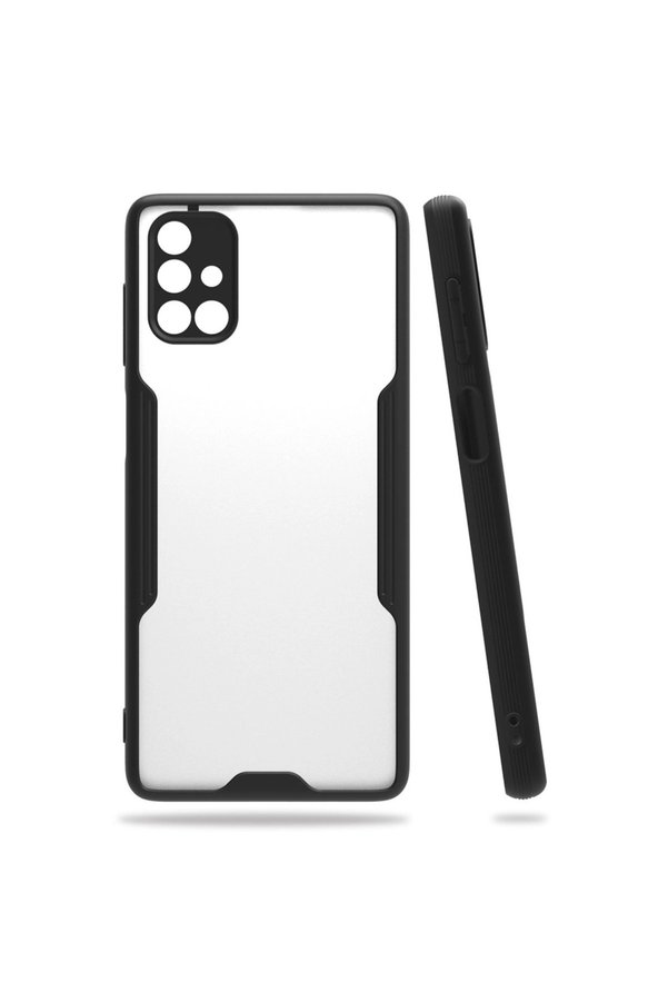 Evimdeyokyok Samsung Galaxy M51 Kılıf Platin Silikon - Siyah