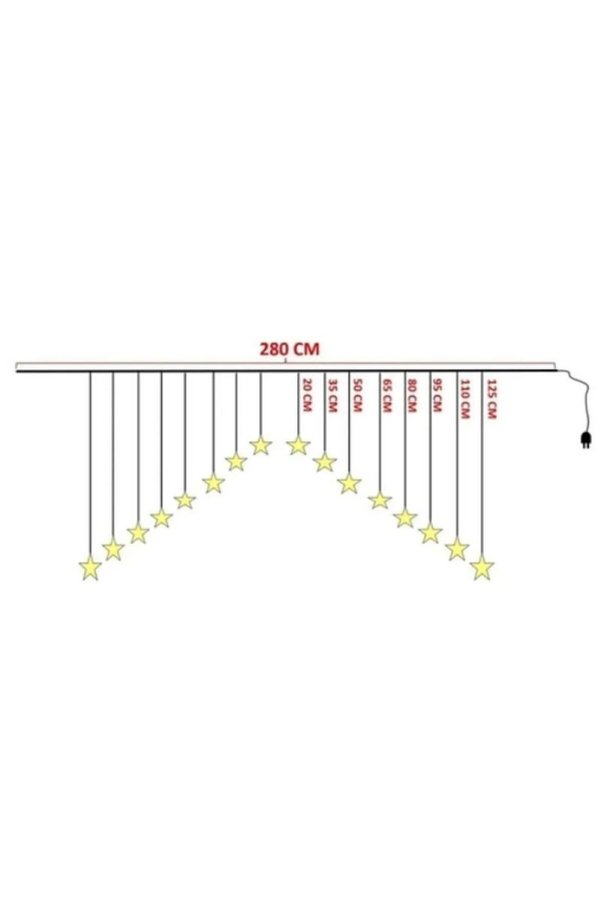 Ethab Ticaret Glb-Stl41414 Yıldız Perde Led Çapraz