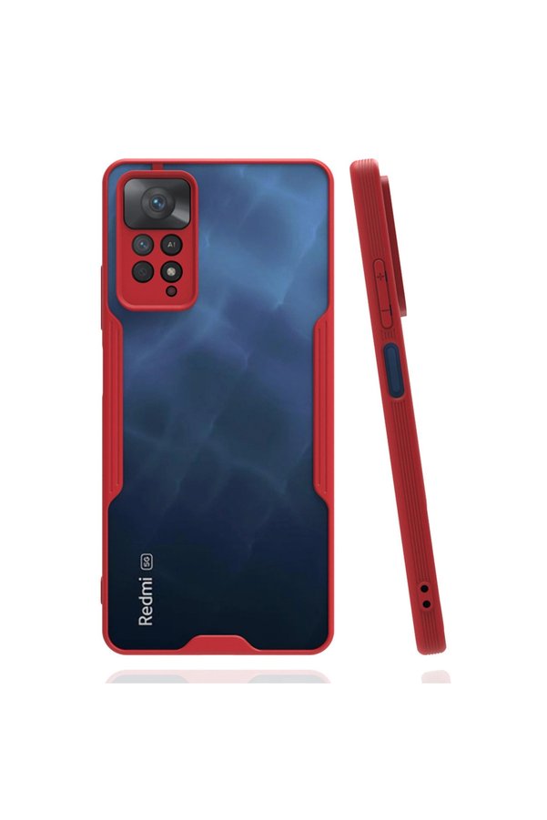 Evimdeyokyok Xiaomi Redmi Note 11 Pro Kılıf Platin Silikon - Kırmızı