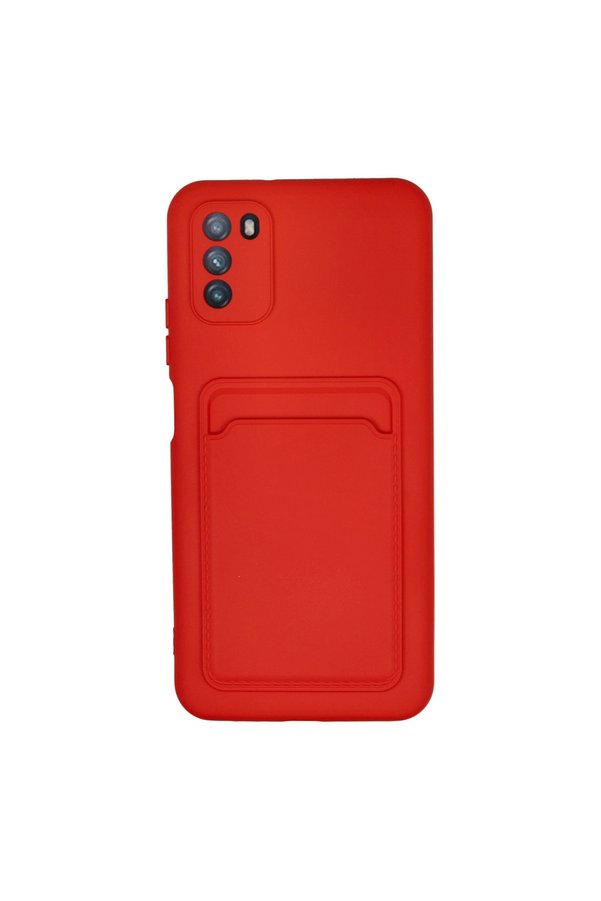 Evimdeyokyok Xiaomi Pocophone M3 Kılıf Kelvin Kartvizitli Silikon - Kırmızı