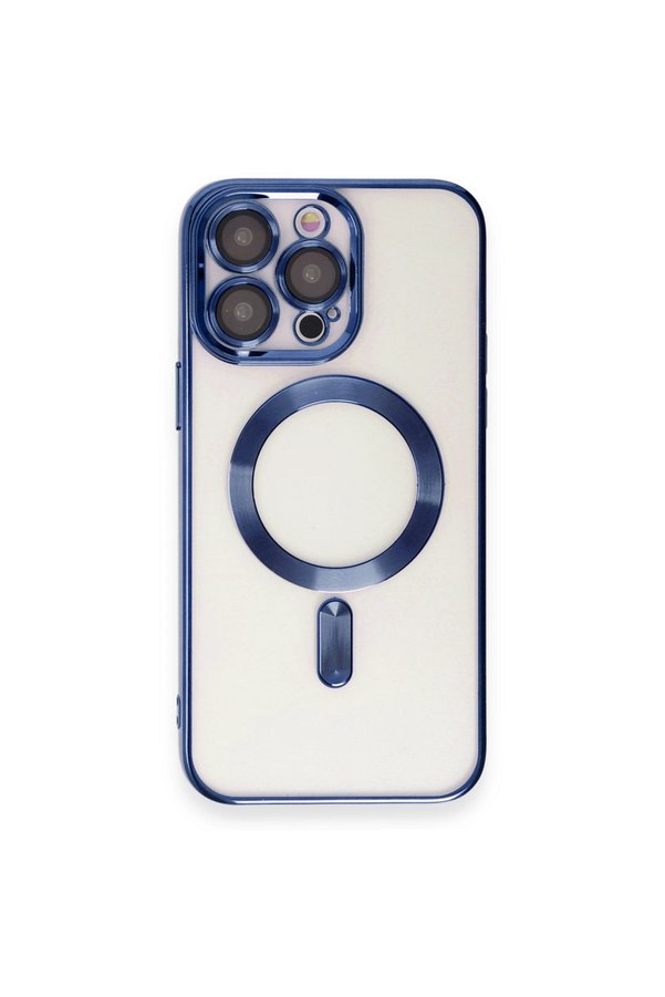 Evi̇mdeyokyok Apple İphone 15 Pro Kılıf Kross Magneti̇csafe Kapak - Laci̇vert