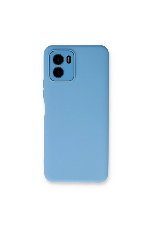 Evimdeyokyok Vivo Y15S Kılıf Lansman Glass Kapak - Mavi