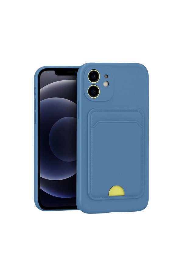 Evimdeyokyok Apple İphone 11 Kılıf Kelvin Kartvizitli Silikon - Mavi