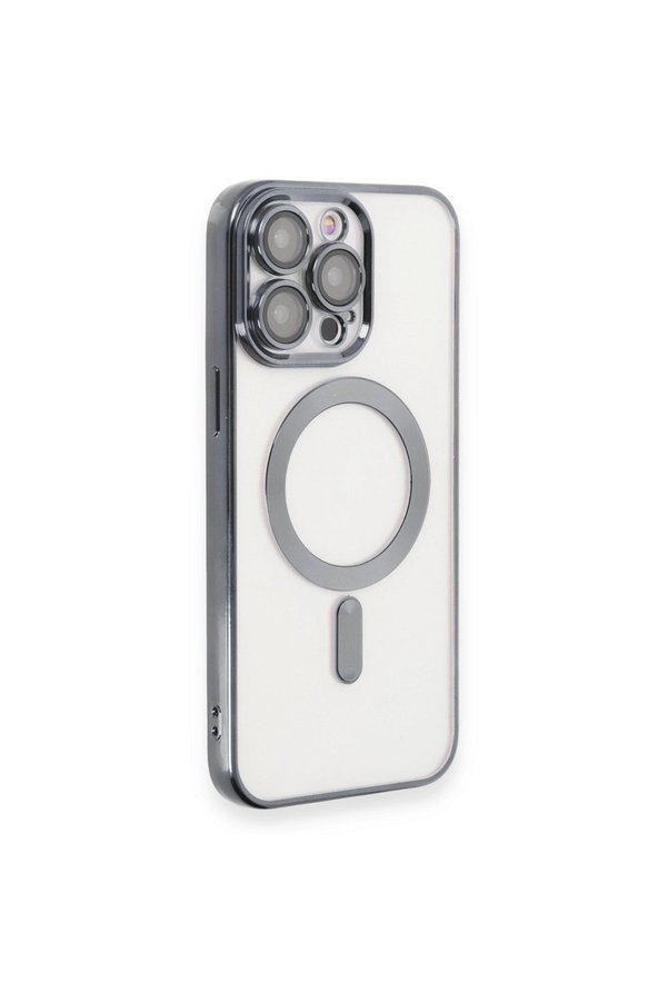 Evi̇mdeyokyok Apple İphone 15 Pro Max Kılıf Kross Magneti̇csafe Kapak - Ti̇tan Gri̇