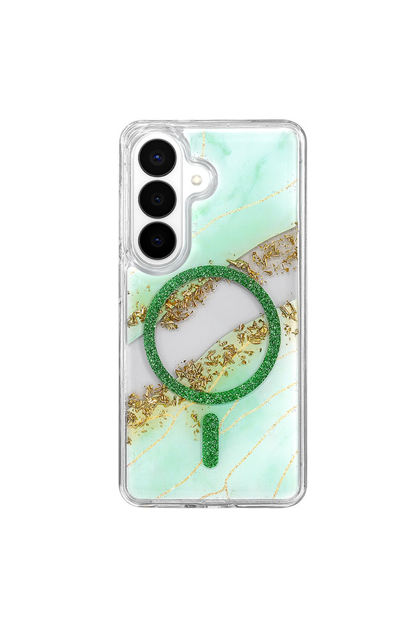 Evimdeyokyok Onegif Samsung Galaxy S26 Lotus Simli Magsafe Kapak - Yeşil