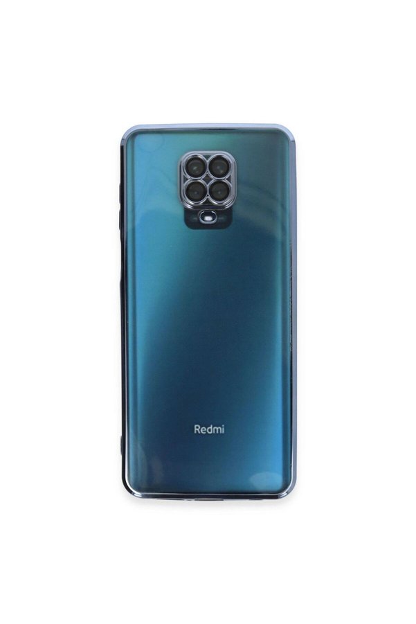 Ethab Ticaret Glb-Stl41414 Xiaomi Redmi Note 9 Pro Kılıf Razer Lensli Silikon - Açık Mavi