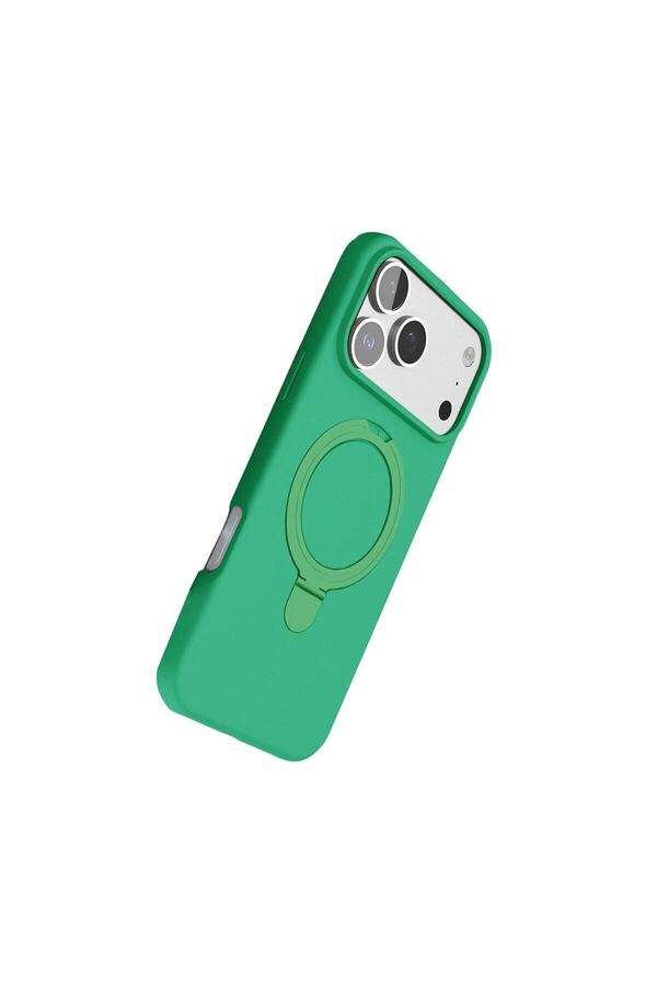Ethab Ticaret Glb-Stl41414 İphone 17 Pro Regal Magsafe Standlı Kapak - Yeşil