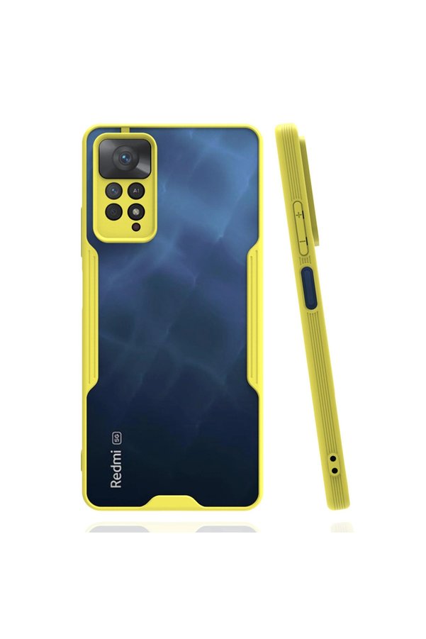 Evimdeyokyok Xiaomi Redmi Note 11 Pro Kılıf Platin Silikon - Sarı