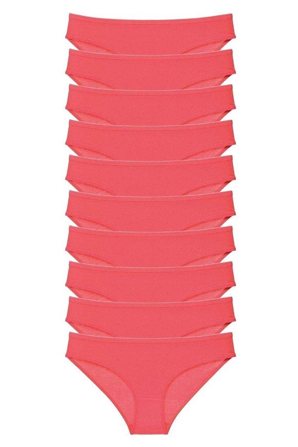 Ethab Ticaret Glb-Stl41414 10 Adet Süper Eko Set Likralı Kadın Slip Külot Fuşya